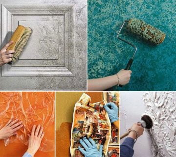 نقاشی مدرن ساختمان و پتینه کاری