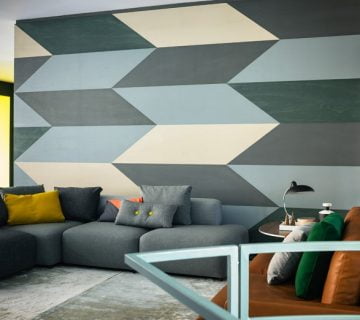 نقاشی مدرن ساختمان و پتینه کاری