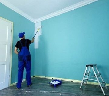 نقاشی ساختمان رنگ آکریلیک